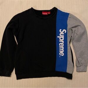 Supreme kids Color Block Crewneck Sweater